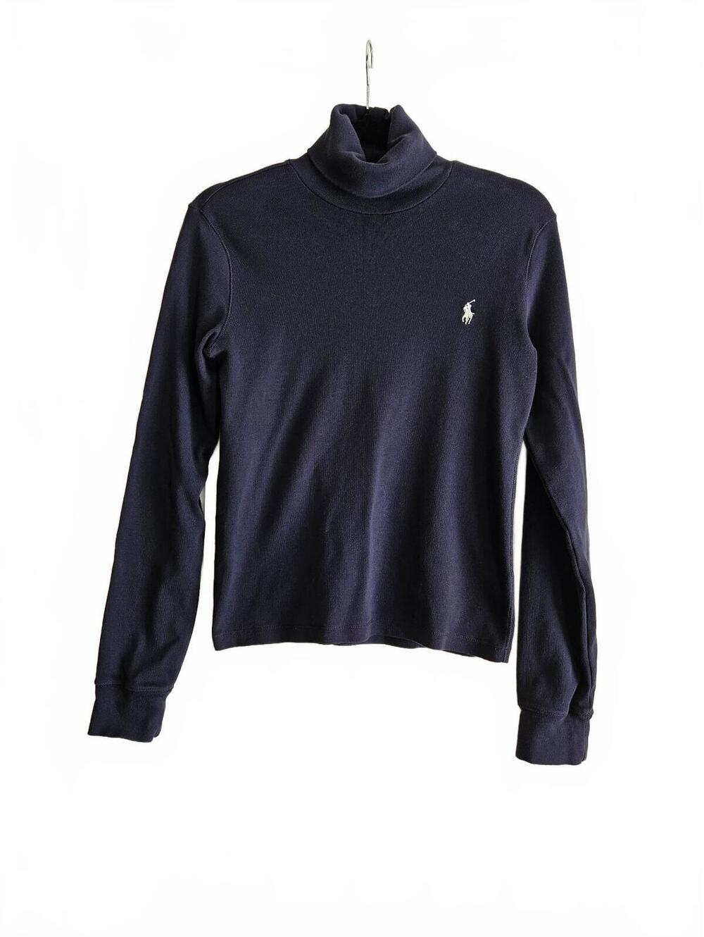 Ralph Lauren Sport Navy Blue Turtleneck Sweater Women's Lg-Vintage Ralph Lauren